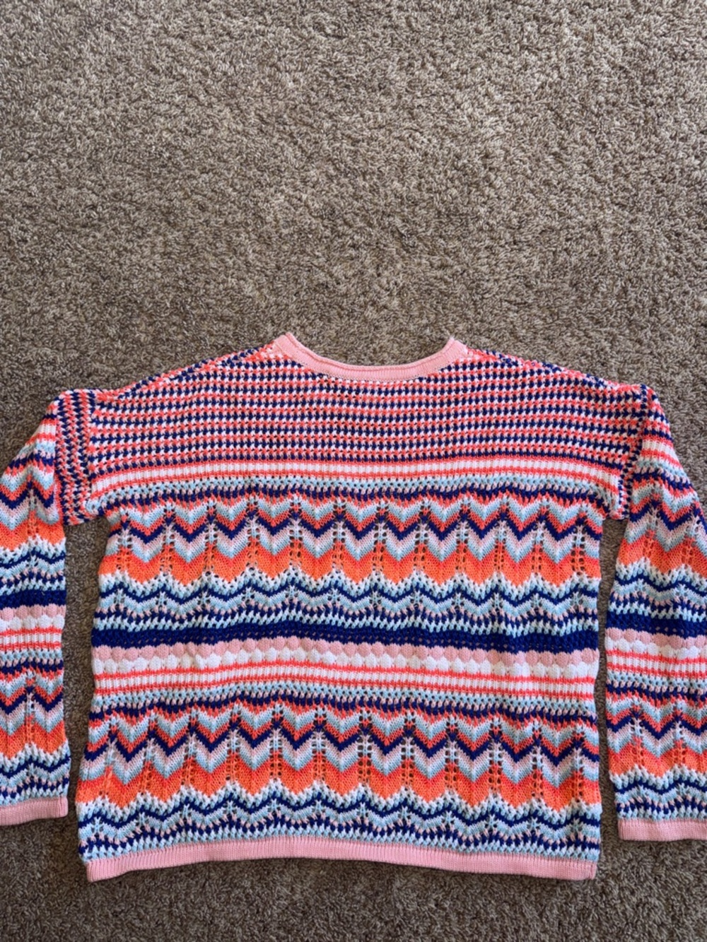 Lilly Pulitzer Samora open knit multicolor striped sweater size small - Picture 6 of 6